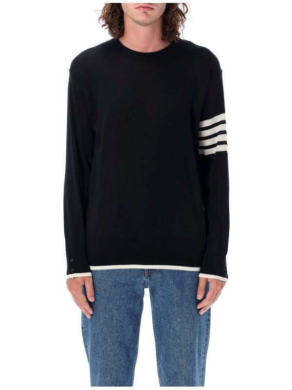 4-bar Crewneck Wool Knit