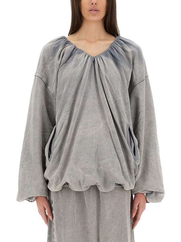 Washing Detail Cotton Sweatshirt