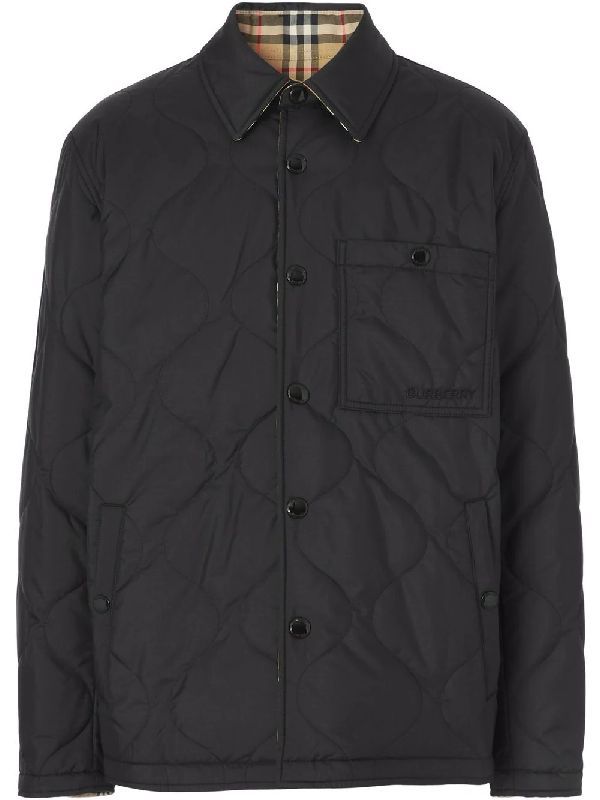 BURBERRY - Vintage Check Reversible Quilted Shirt Jacket - Jente