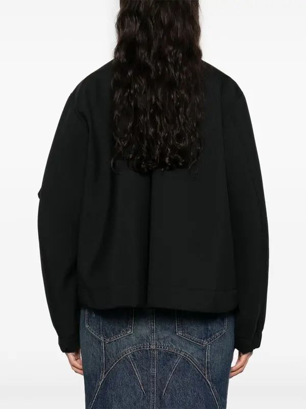 Back Pleated Bomber Jacket