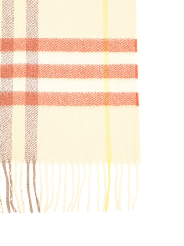 Giant Check Pattern Cashmere Scarf