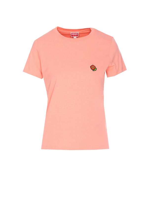 Pop Logo Embroidery Short Sleeve Cotton T-Shirt