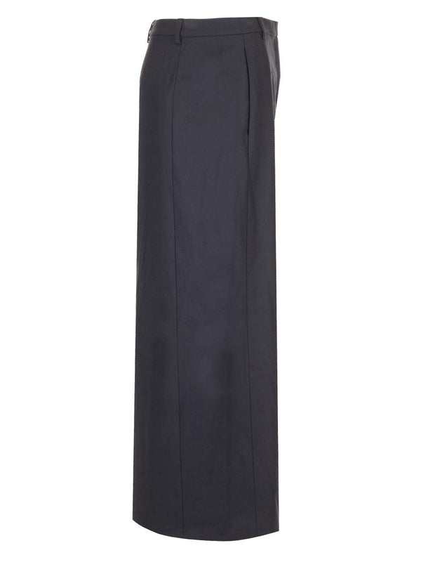 Stretch Flannel Long Skirt