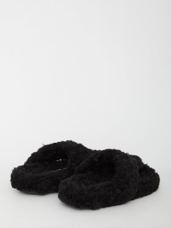 EASE Shearling Flip Flops