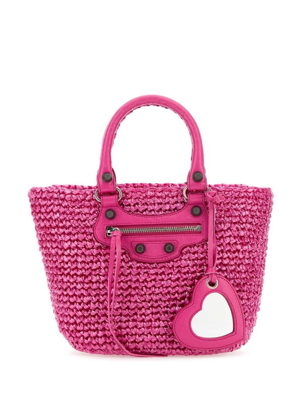 Balenciaga Le Cacoal Panier Small Pink Tote Bags