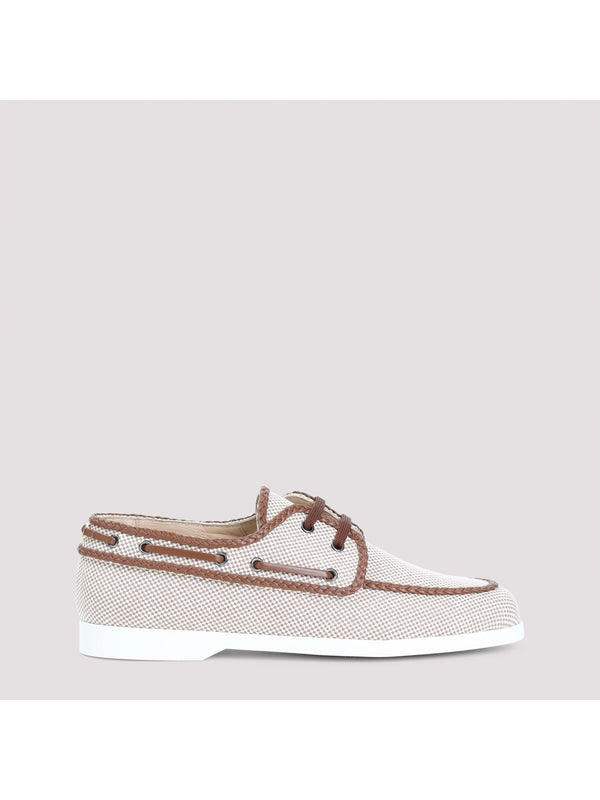 Metal Logo Detail Boat Shoes