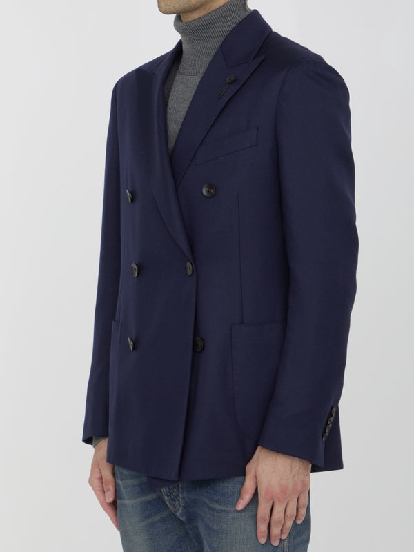 Boutonniere cashmere wool tailored jacket - jentestore_global