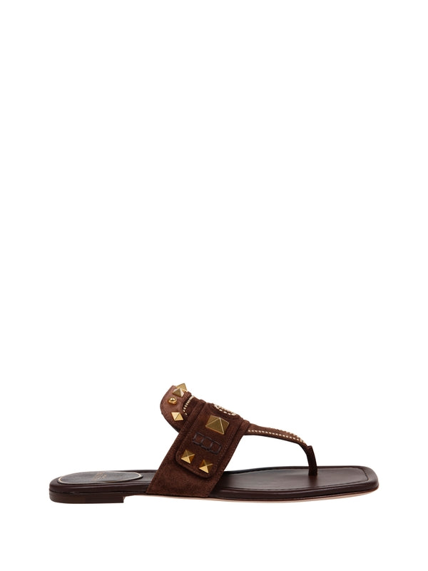 PLASTER CASTER Leather Rockstud Flip-Flop