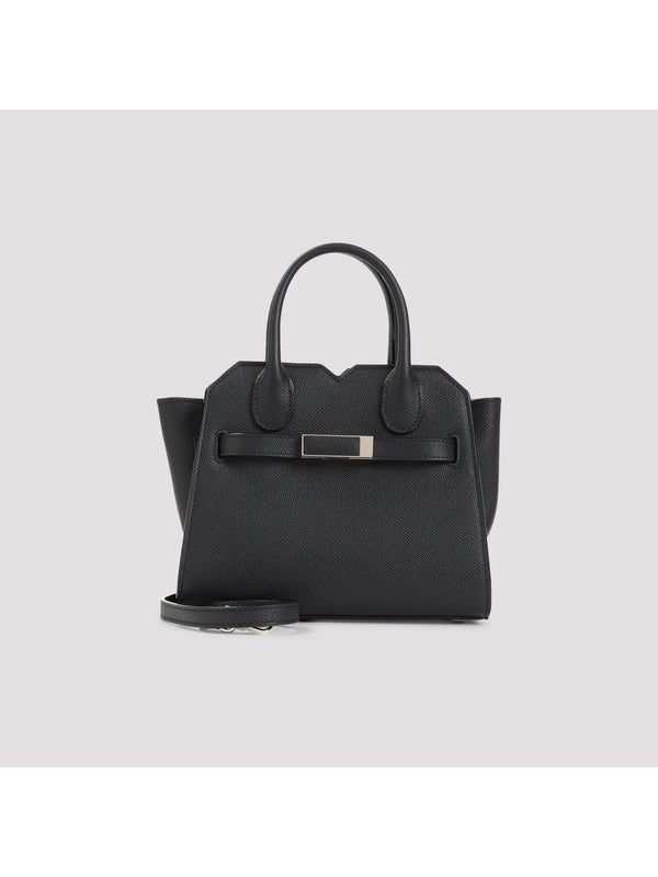 Milano Buckle Detail Calfskin Tote Bag