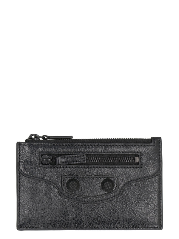 Cagole Leather Zipper Card Wallet