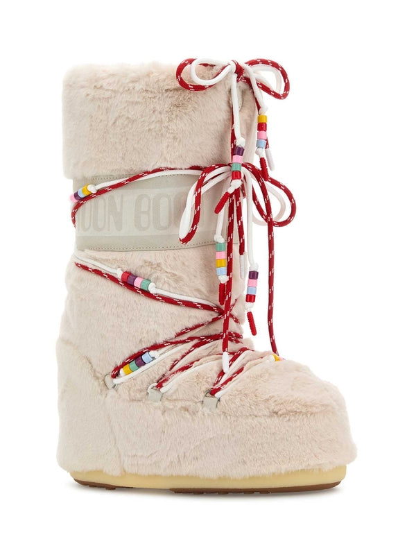 Icon Beaded
  Strap Fur Boots