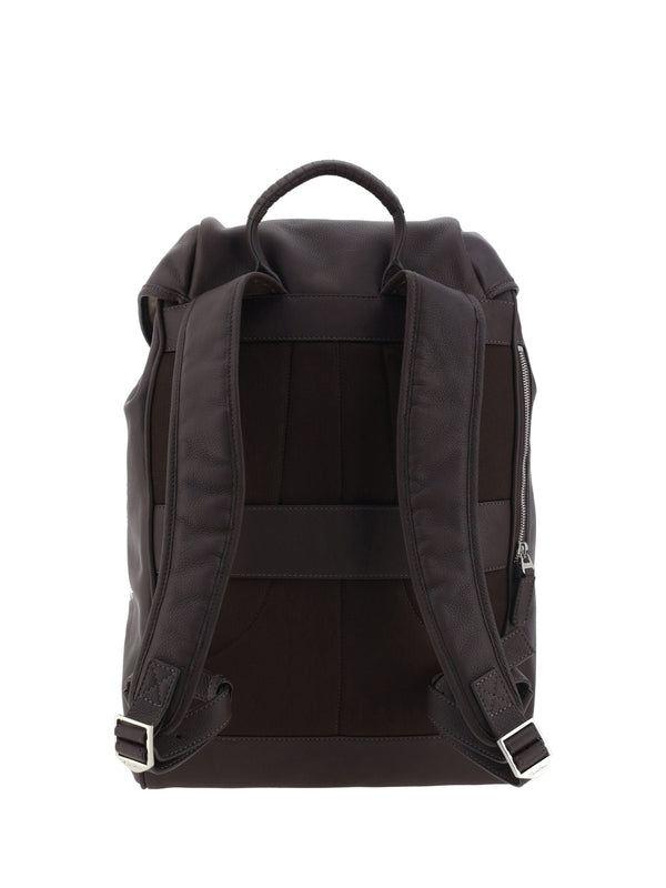 Logo Printing Leather Backpack