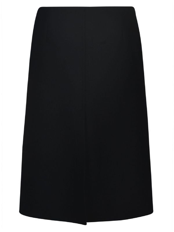 A Line Wool Midi Skirt