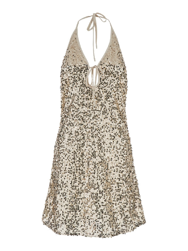 Sequin Halter Neck Dress