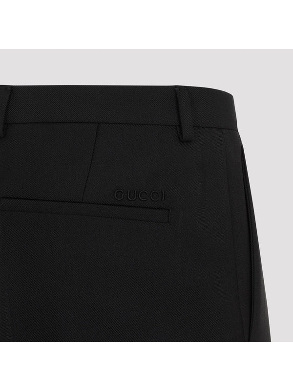 Wool Blend Tailored Pants