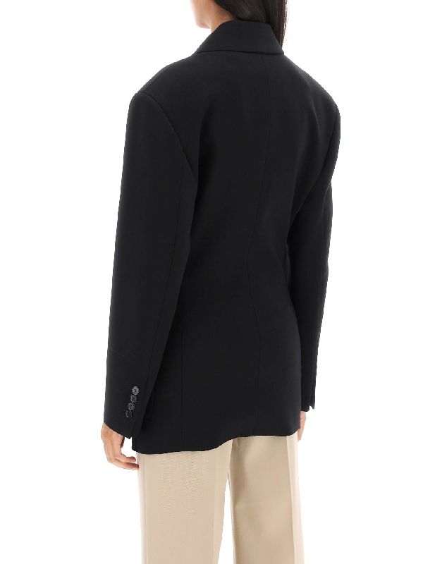 Black Wool Single-Breasted Jacket