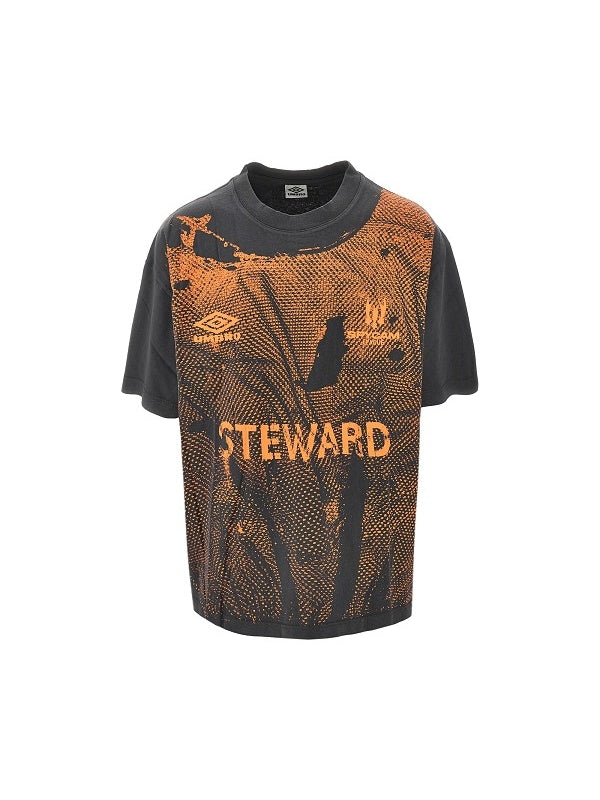 Umbro Gray Orange Short Sleeve T-Shirt