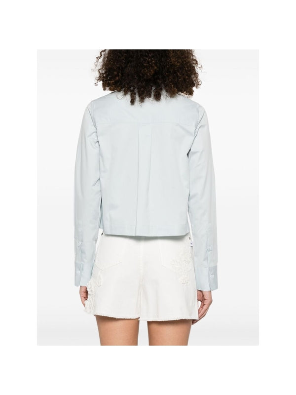 Chest Pocket Cotton Crop Shirt