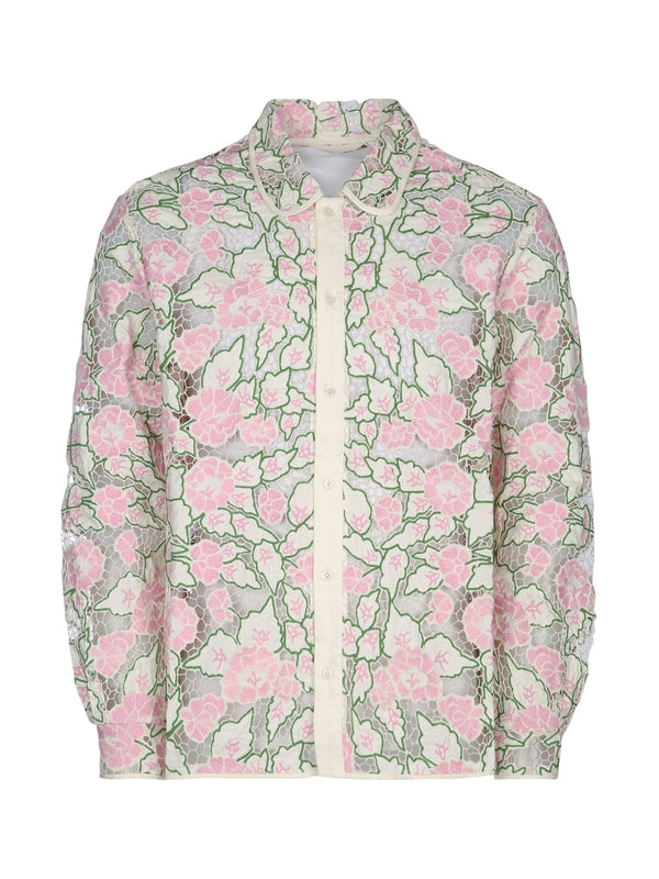Floral Pattern Button-Up Shirt