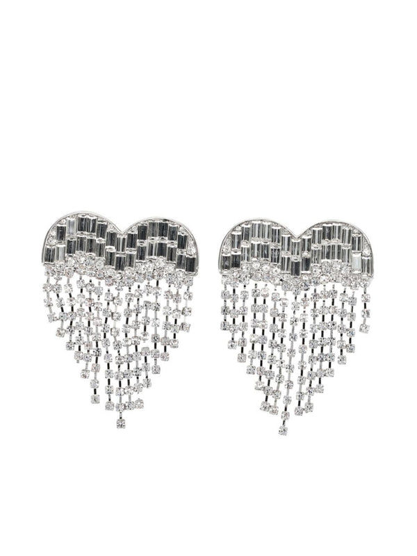 Crystal Decoration Heart Earrings