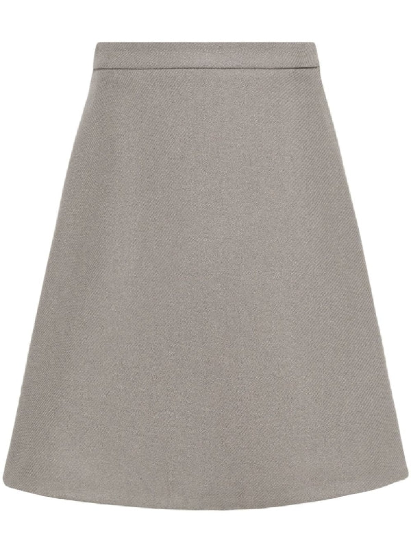 A-Line Virgin Wool Skirt