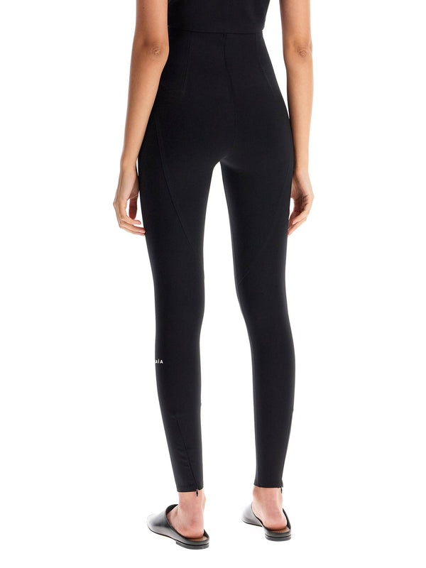 Zip Detail Nylon Leggings