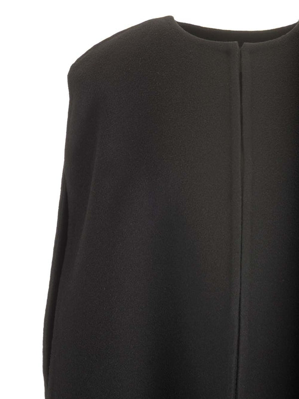 Black Wool Cashmere Cape