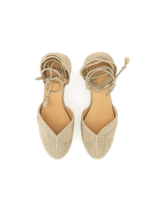Castañer Beige Wedge Sandals