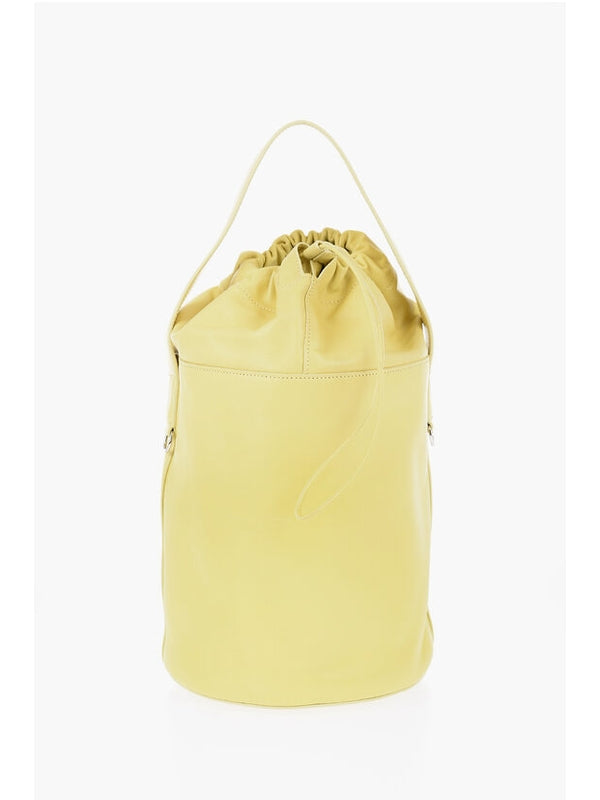 Logo Detail Calfskin Bucket Bag