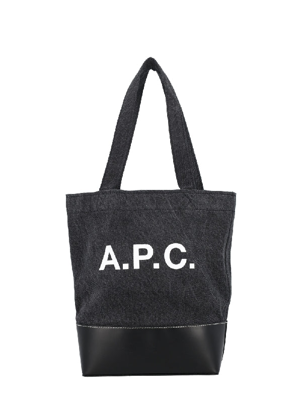 Axel Logo Denim Small Tote Bag