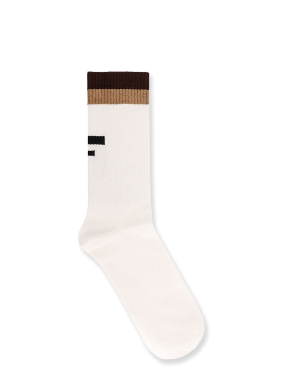 Logo Rib Cotton Socks