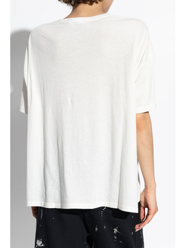 Crewneck Cotton Cashmere Short Sleeve T-Shirt