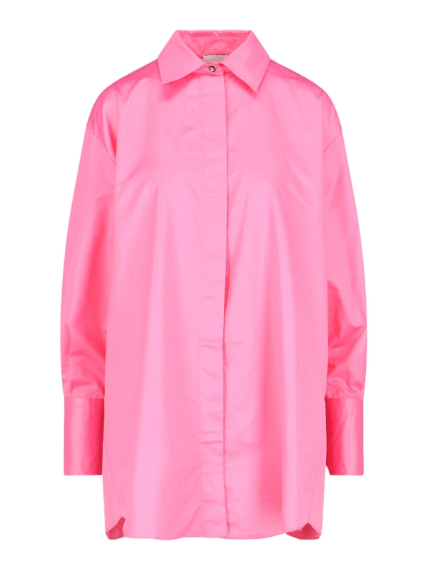 Satin Mini Shirt Dress