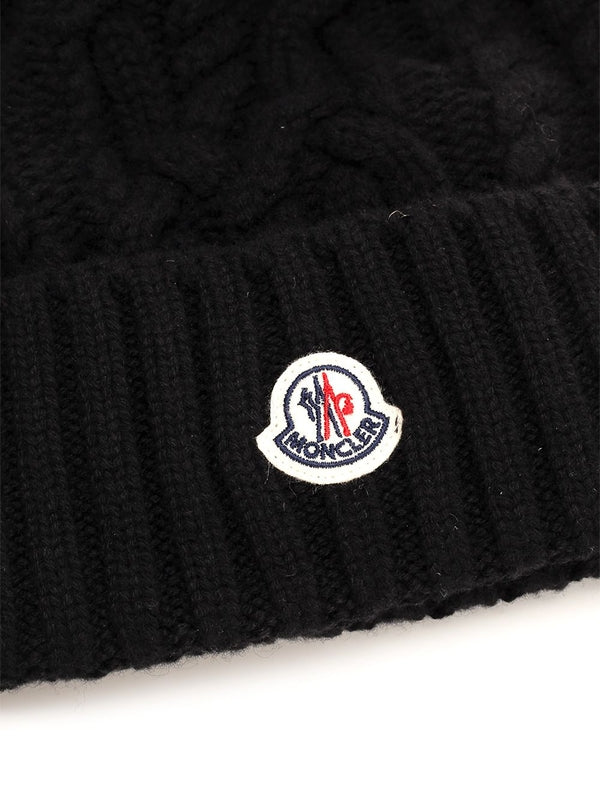 Logo Cable Knit Beanie