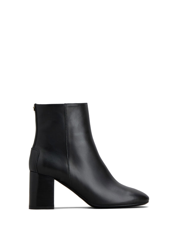 Black Leather Ankle Boots