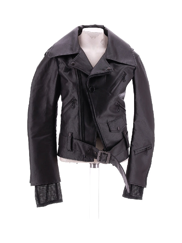 Wide Collar Biker Jacket