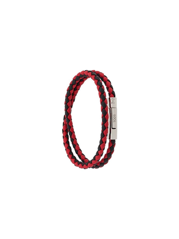 Logo Detail Buckle Leather Bracelet