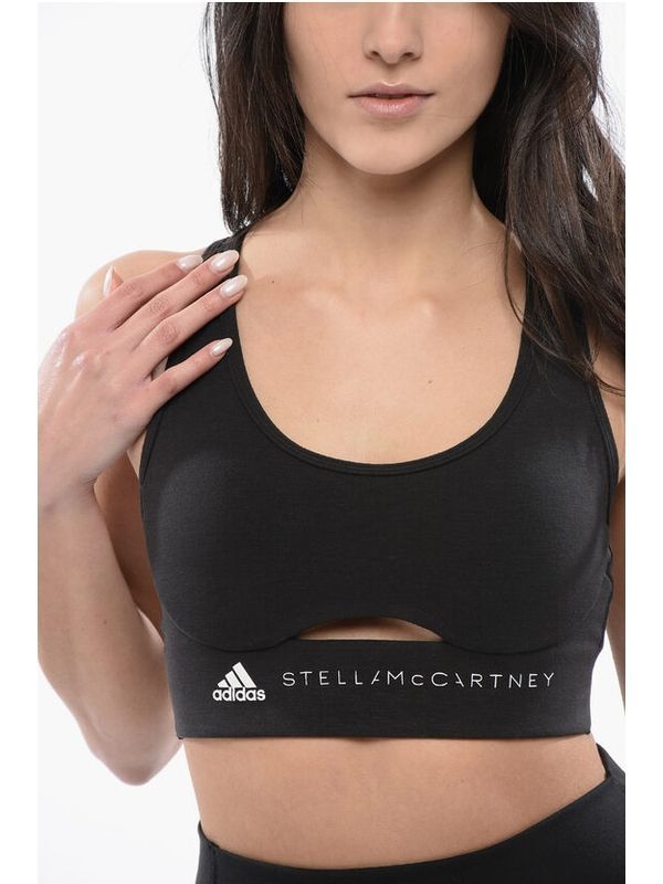 Stella Mccartney Logo Printing Sports Bra