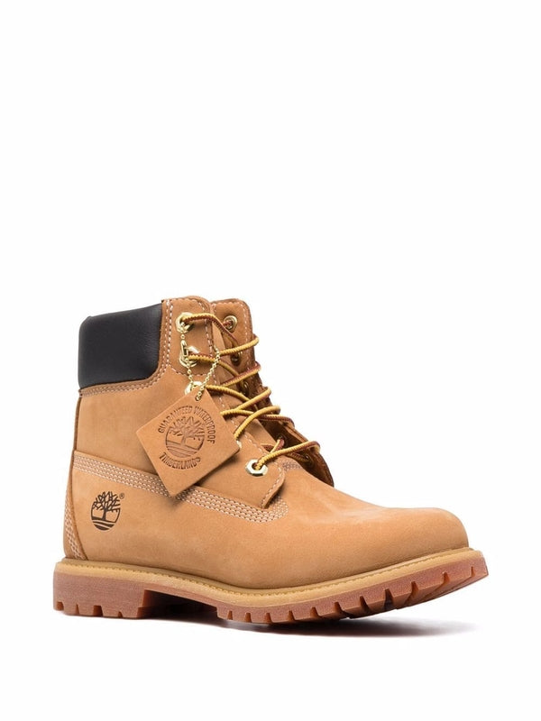 Timberland Orange Yellow Lace-Up Boots