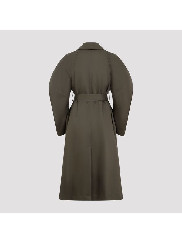 Balloon Sleeve
  Cotton Trench Coat