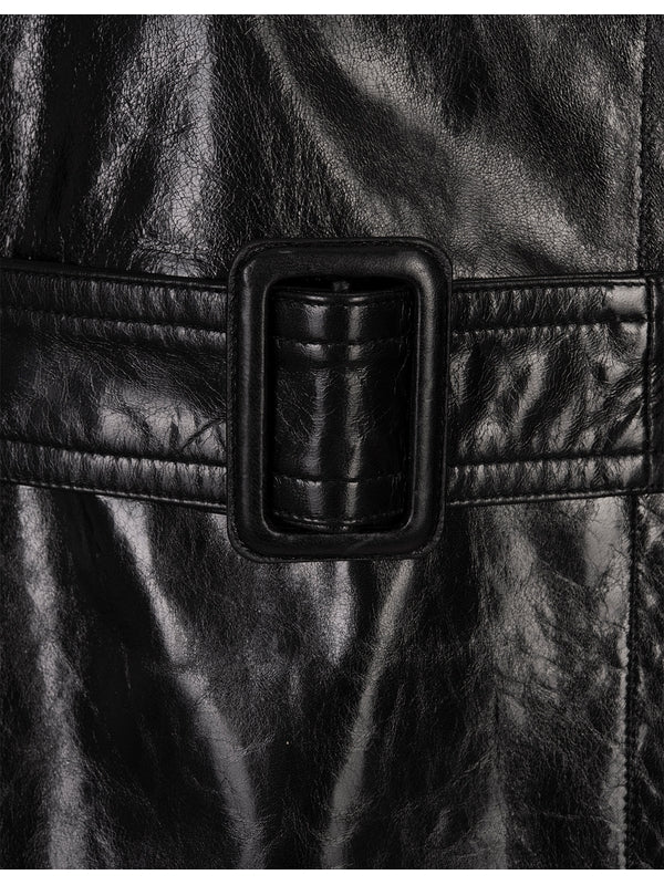 Alfeo Belt Leather Coat