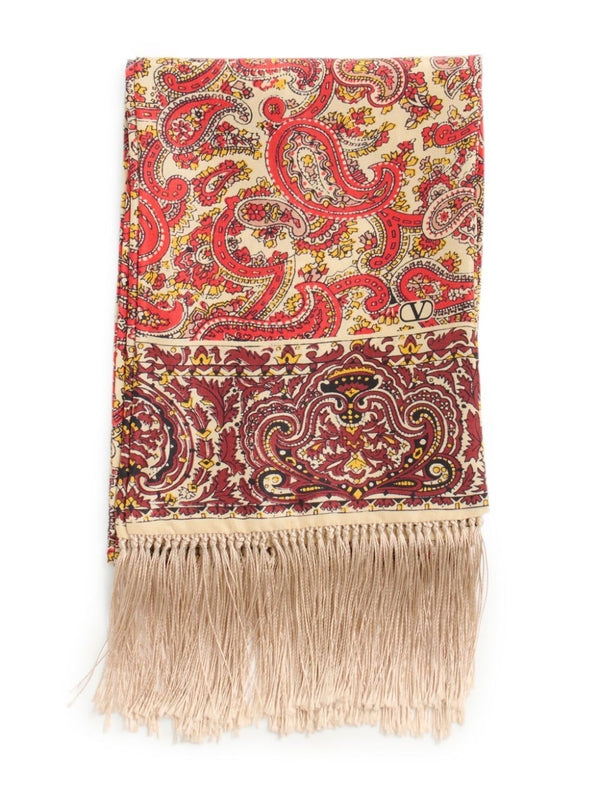 Paisley Pattern Silk Muffler