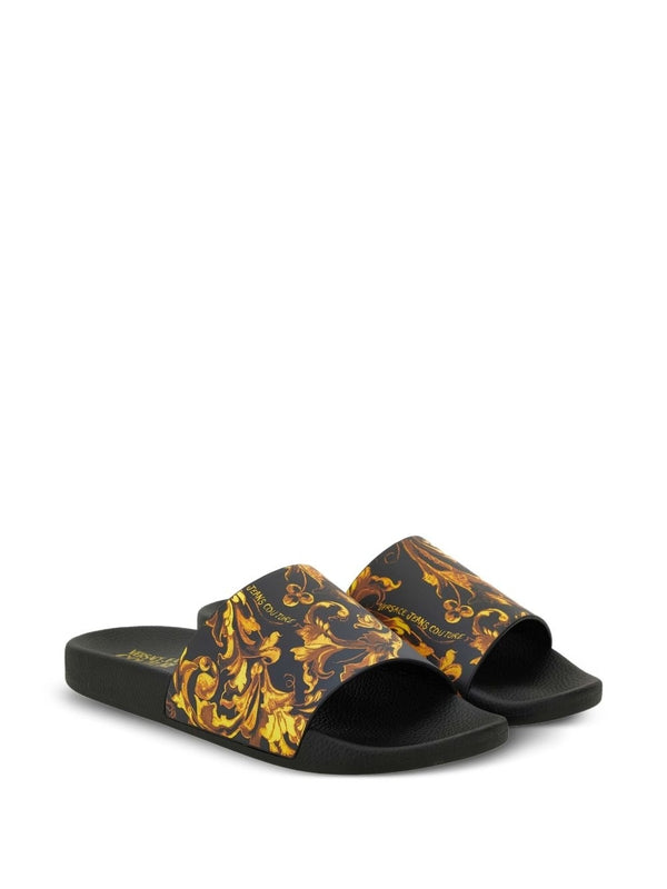 Versace Grey Slides