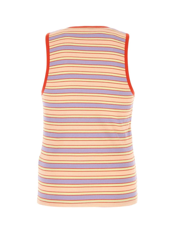 Anchor Logo Embroidered Stripe Tank Top