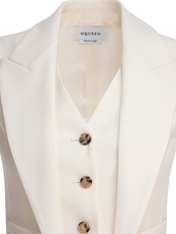 Alexander Mcqueen Beige Vests