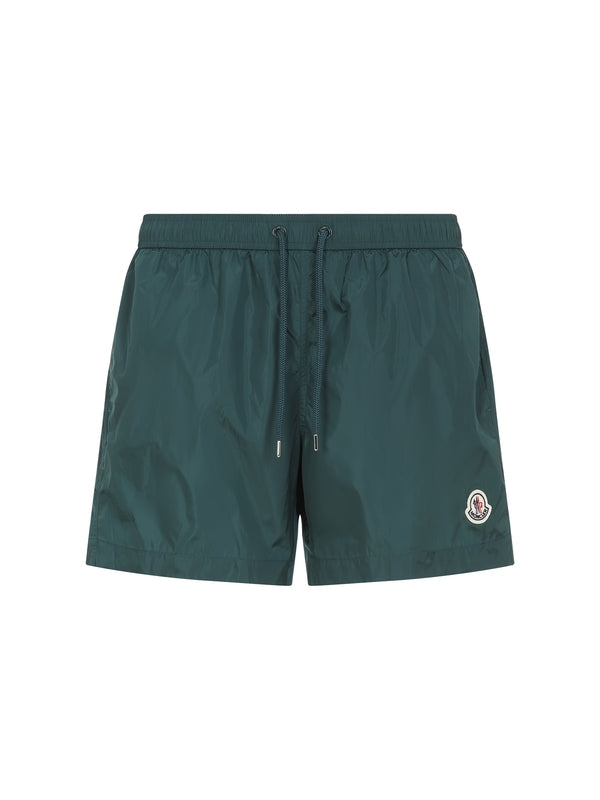 Logo Patch Nylon Swim Shorts