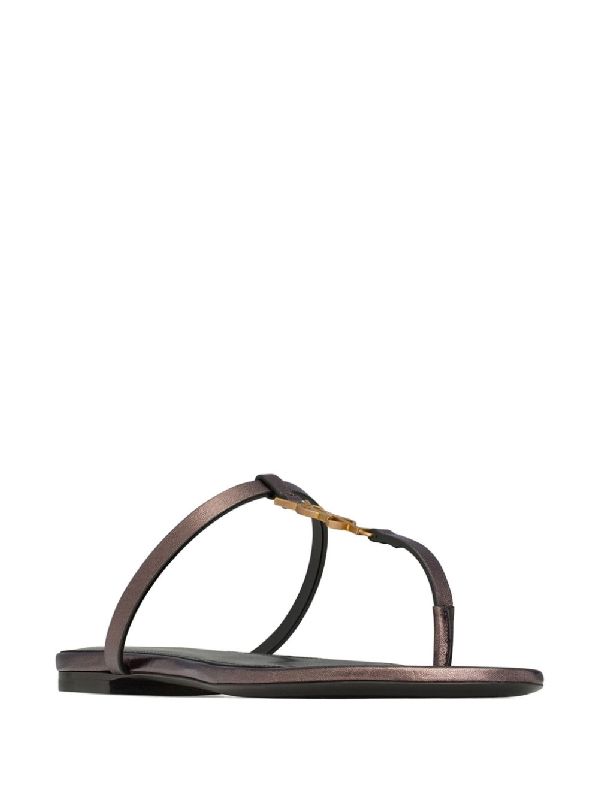 Cassandra Laminate Leather Sandals