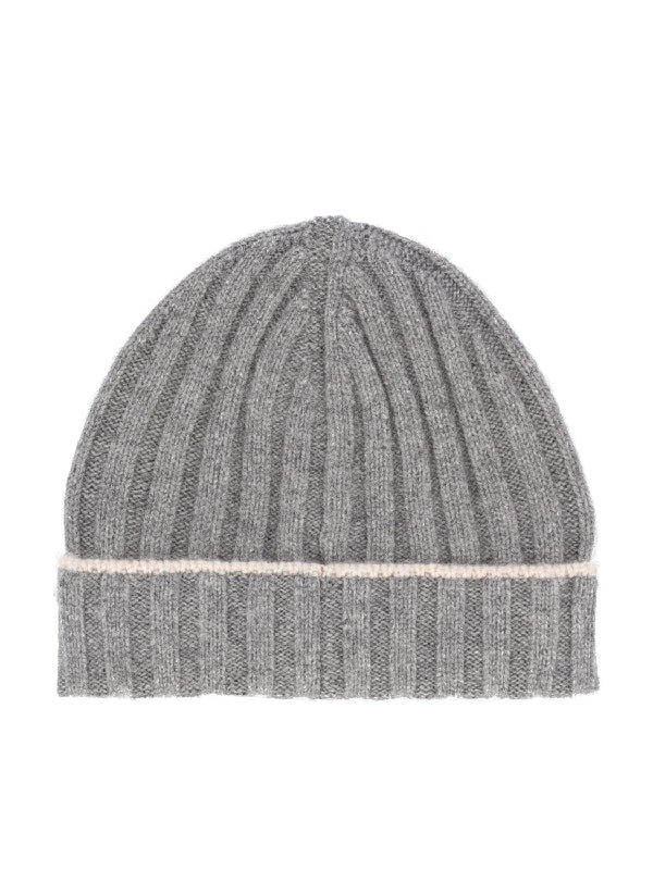 Cashmere Ribbed Beanie