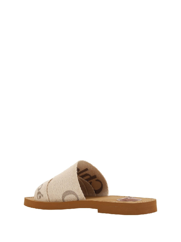 Woody Logo Band Flat Sandals