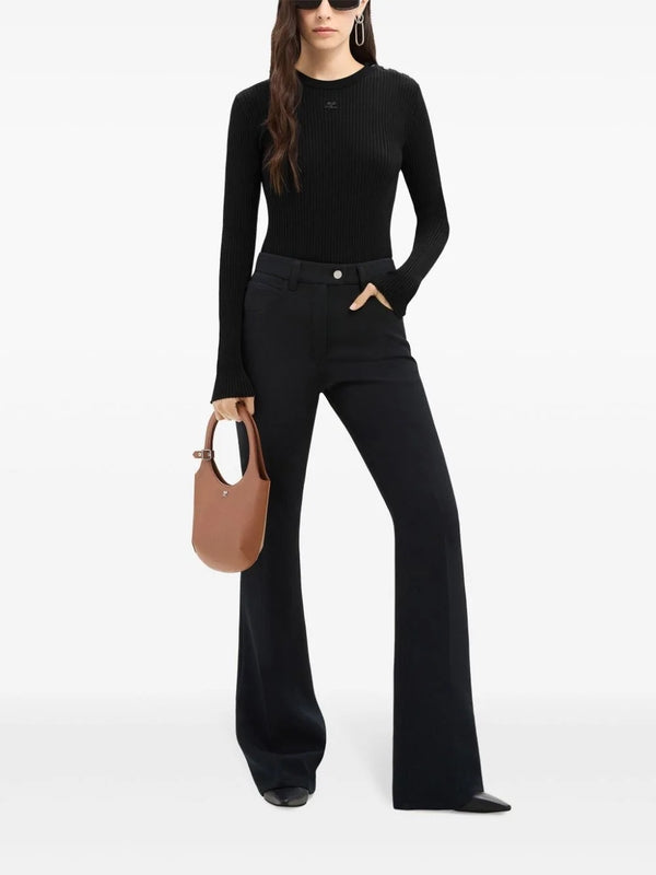 Courrèges - Logo Patch Rib Knit - Jente